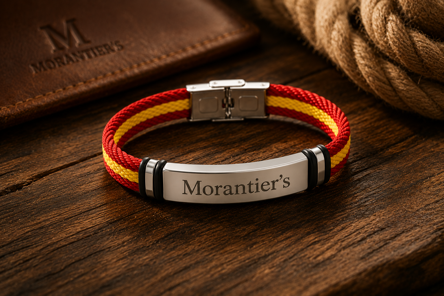 Pulsera artesanal España | Con placa Morantier's - Imagen 5