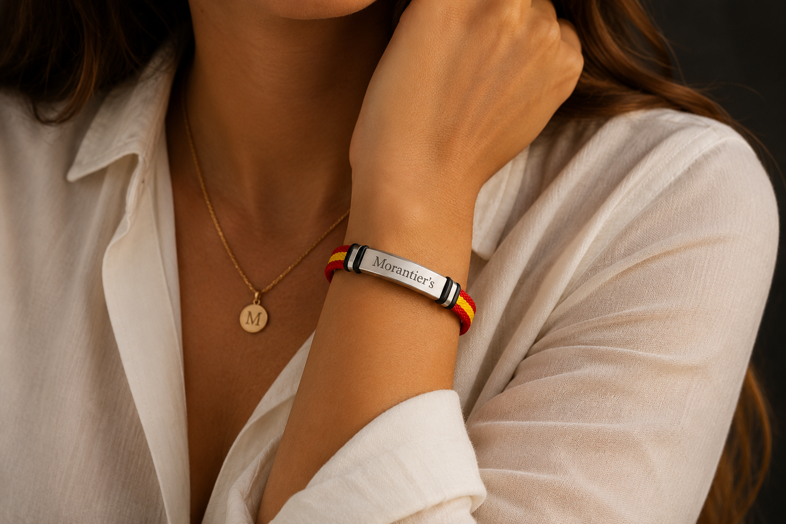 Pulsera artesanal España | Con placa Morantier's - Imagen 2